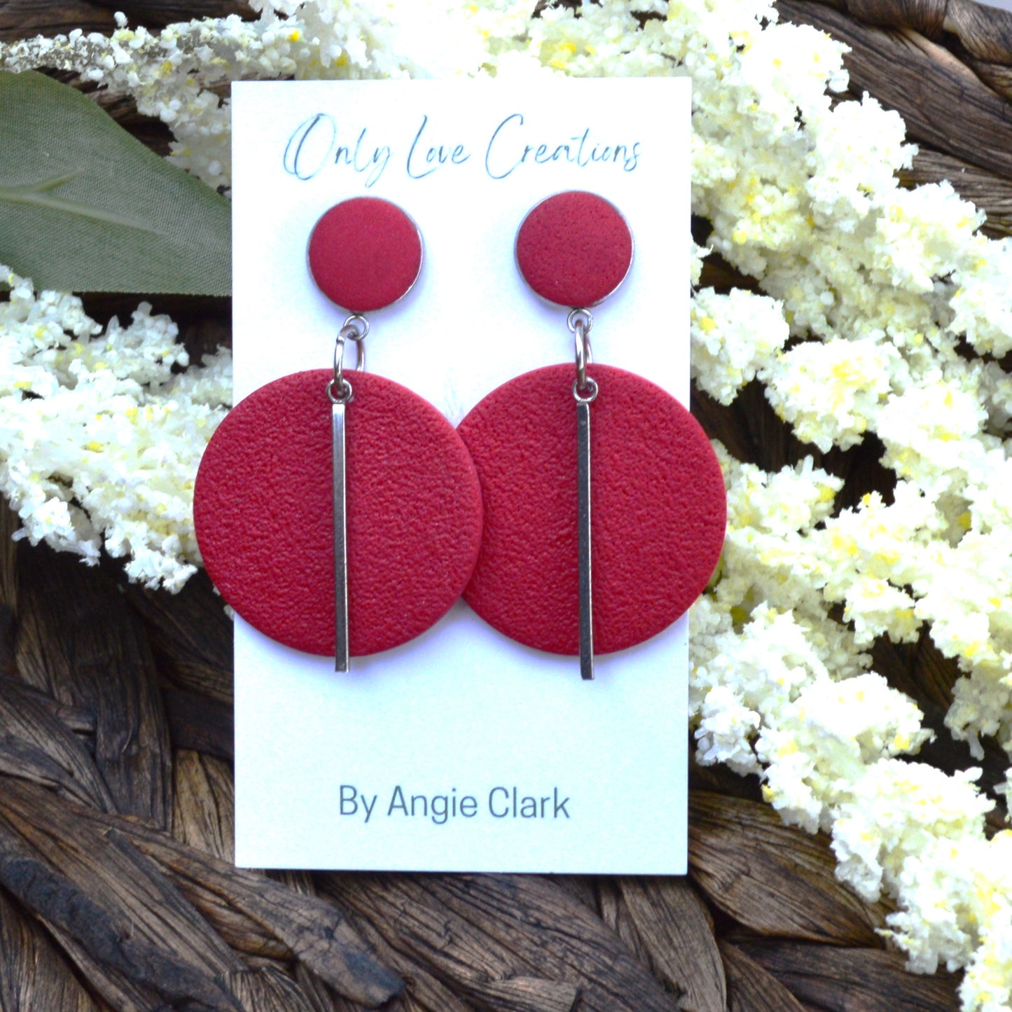 Colorful Round Bar Earrings available in Multiple Choices of Color