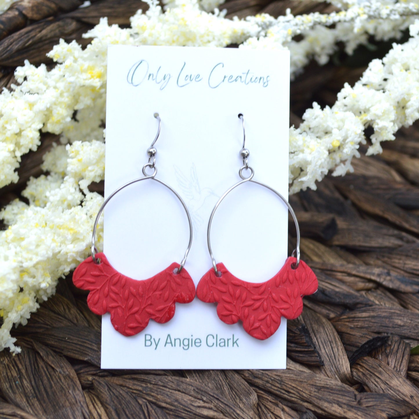 Colorful Scalloped Earrings with Multiple Choices of Color