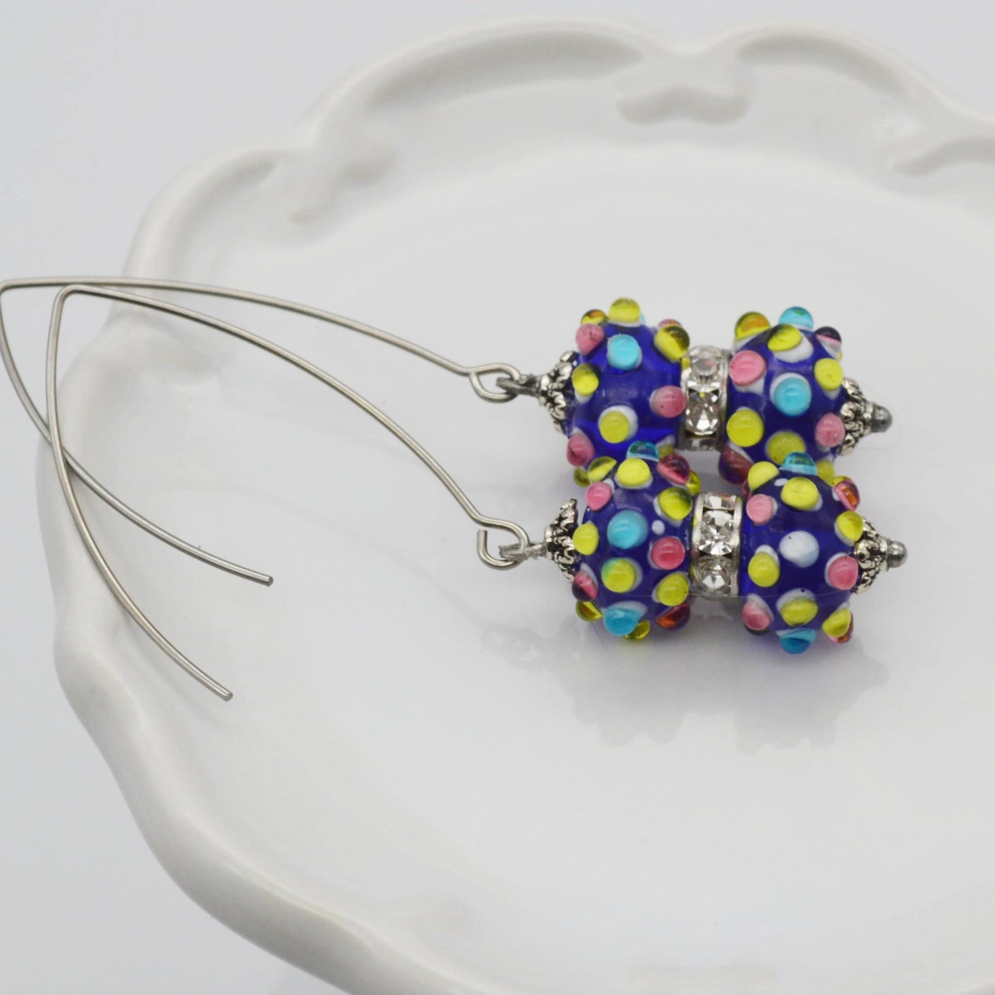 Murano Glass Bead Earrings, Murano Glass Making Beads